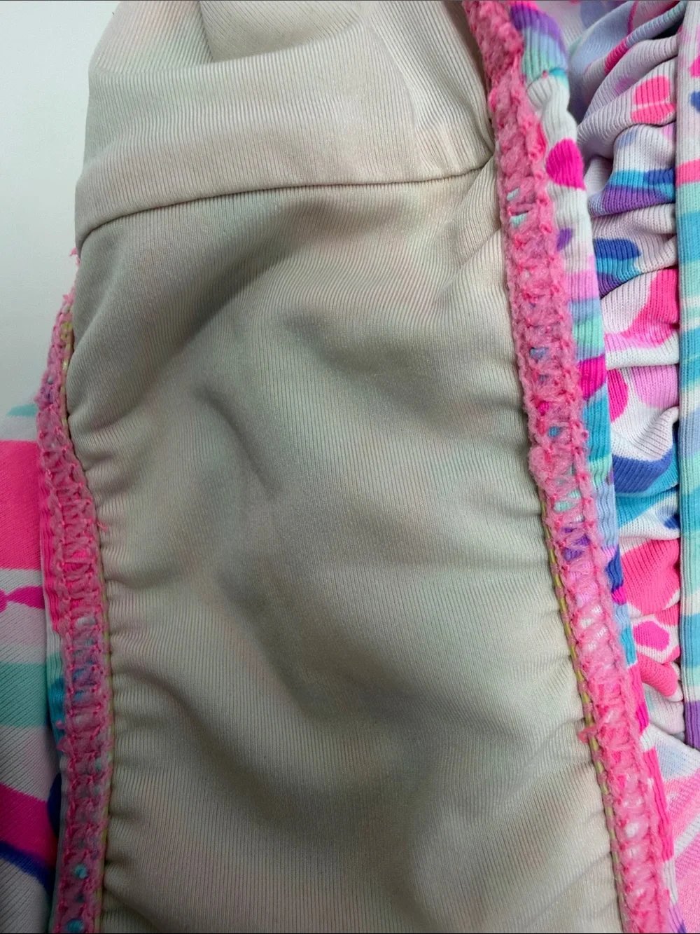 Lilly Pulitzer Girls Pink & Aqua Ruffle Two-Piece Swimsuit Size 10
